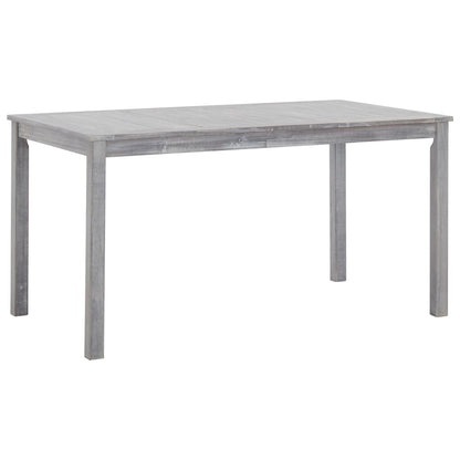 Set Pranzo da Giardino 7 pz Grigio Slavato in Massello d'Acacia | homemem39