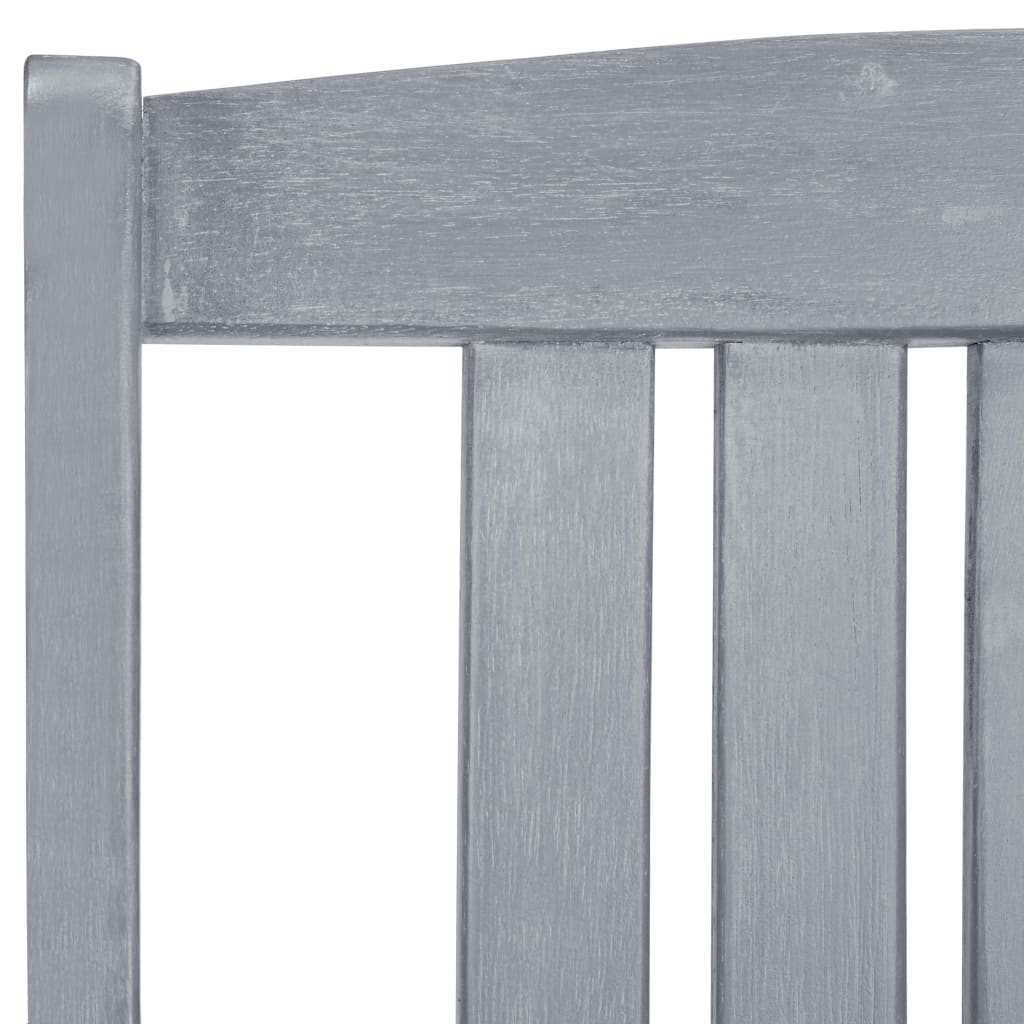 Sedie da Giardino 2 pz Grigio in Massello d'Acacia | homemem39