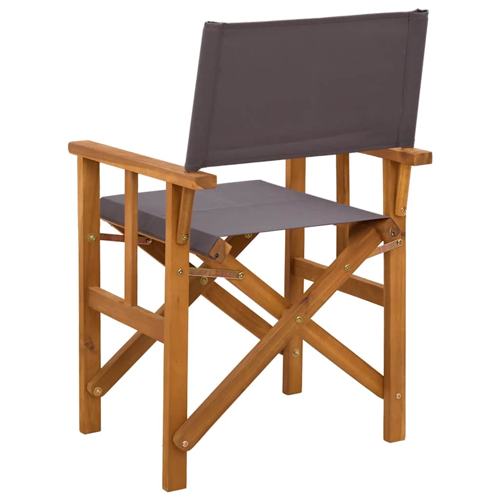 Sedie da Regista 2 pz in Legno Massello di Acacia
