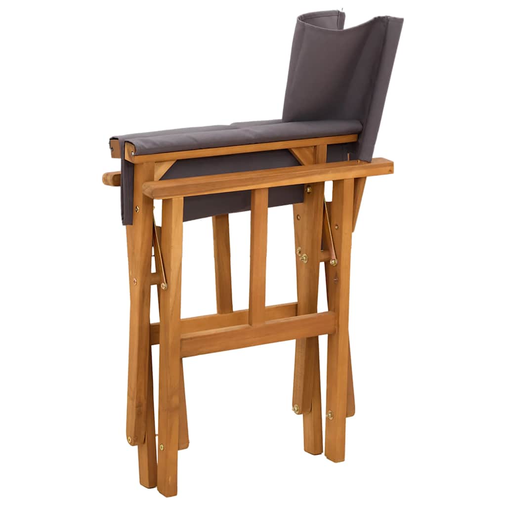 Sedie da Regista 2 pz in Legno Massello di Acacia