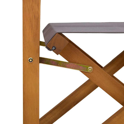 Sedie da Regista 2 pz in Legno Massello di Acacia
