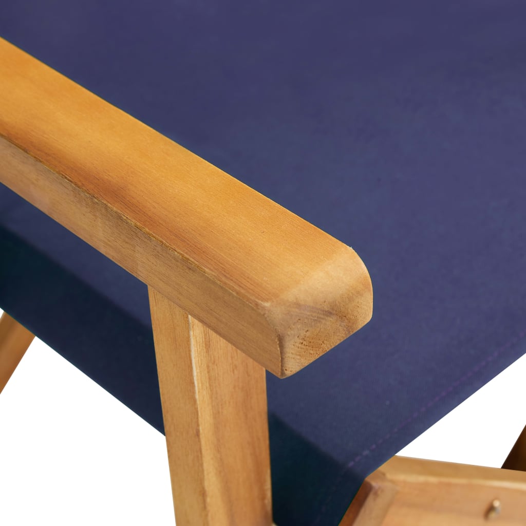 Sedie da Regista 2 pz in Legno Massello di Acacia Blu | homemem39