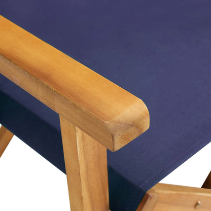 Sedie da Regista 2 pz in Legno Massello di Acacia Blu - homemem39