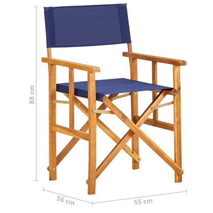 Sedia da Regista in Legno Massello di Acacia Blu | homemem39