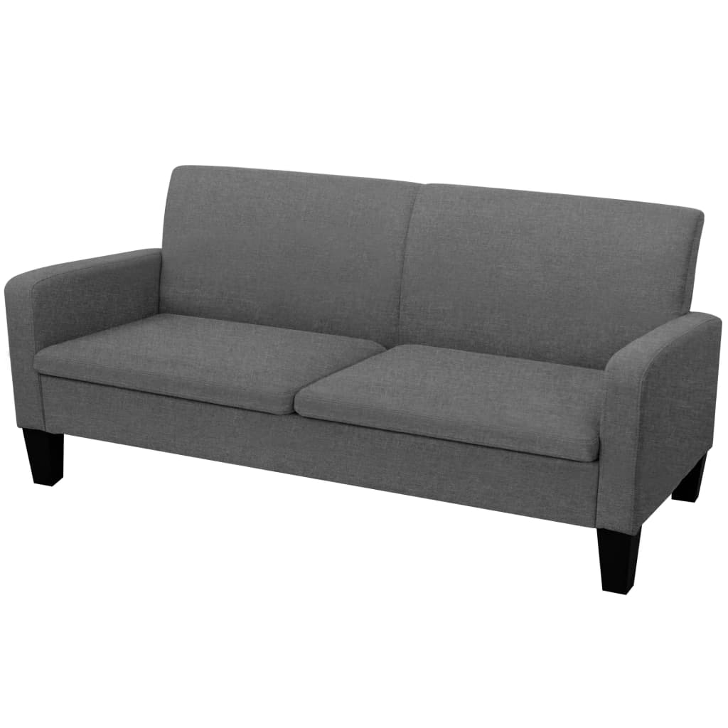 Set di Divani in Tessuto 2 pz Grigio Scuro | homemem39