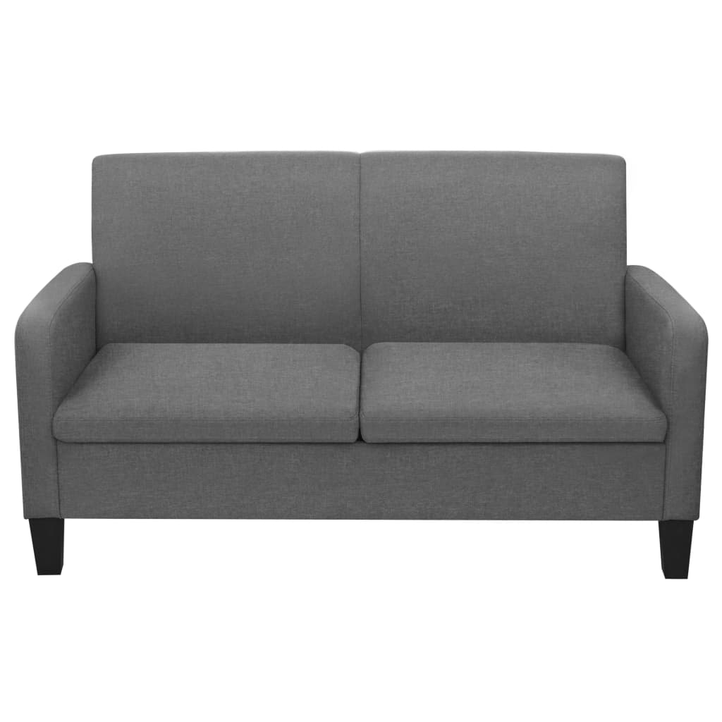 Set di Divani in Tessuto 2 pz Grigio Scuro | homemem39