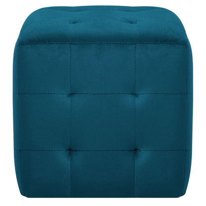 Pouf 2 pz Blu 30x30x30 cm in Velluto - homemem39