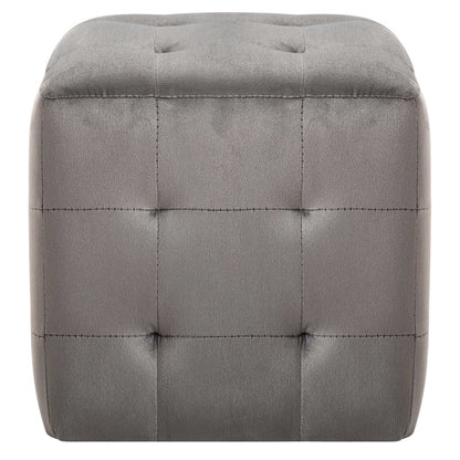 Pouf 2 pz Grigio 30x30x30 cm in Velluto - homemem39