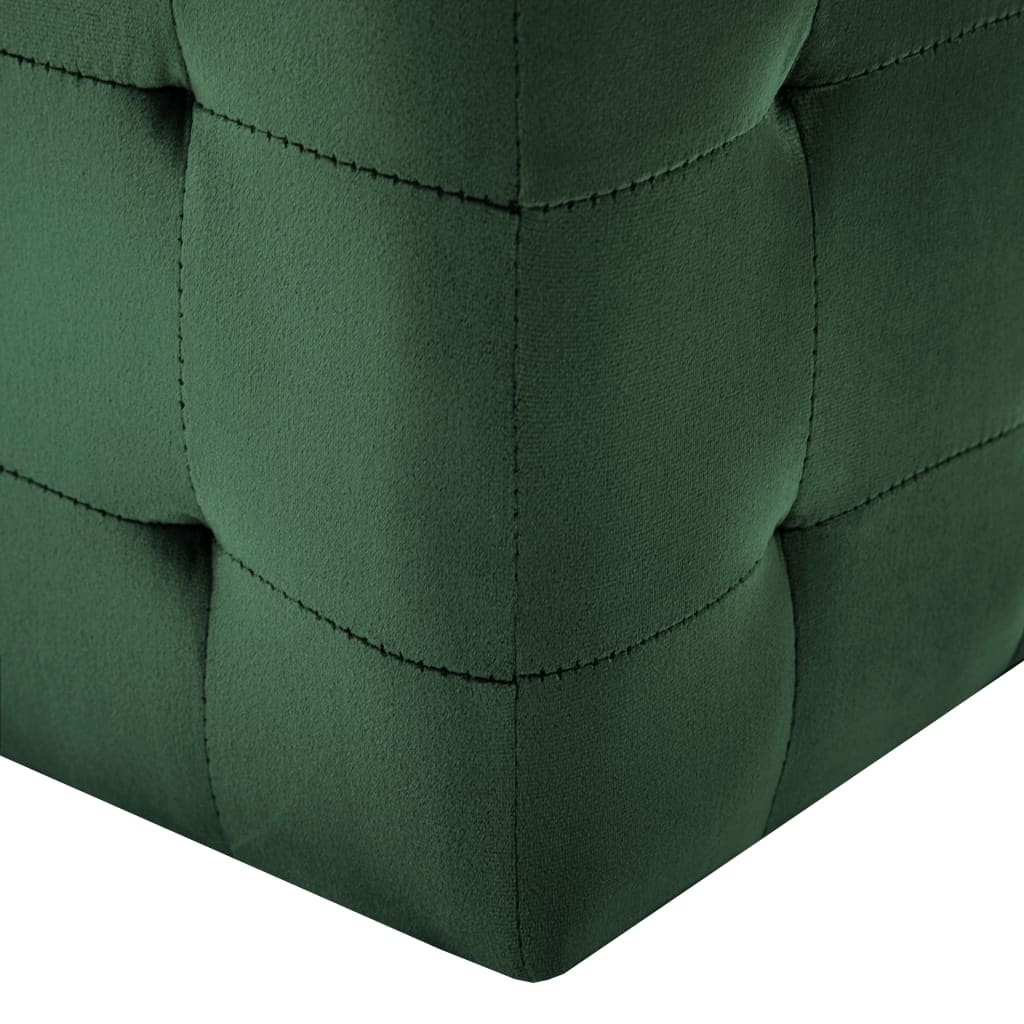 Pouf 2 pz Verde 30x30x30 cm in Velluto - homemem39