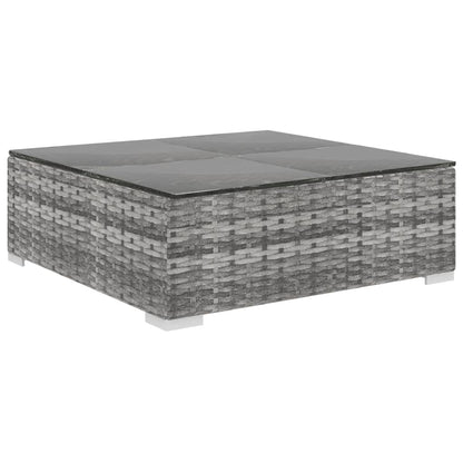 Set Divani da Giardino 4 pz con Cuscini in Polyrattan Grigio | homemem39