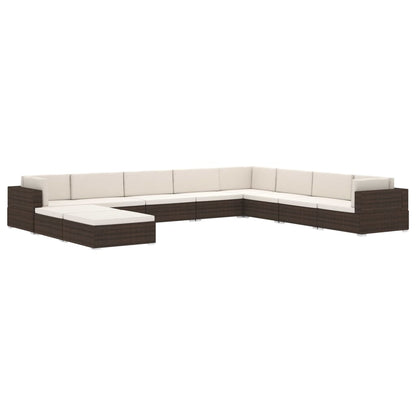 Poltrona Modulare ad Angolo 1 pz con Cuscini Polyrattan Grigio - homemem39