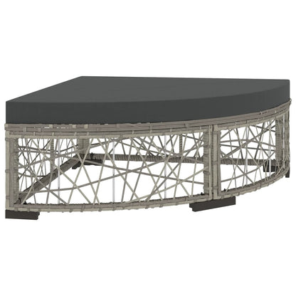 Set Divani da Giardino 6 pz con Cuscini in Polyrattan Grigio - homemem39