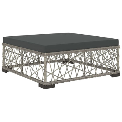 Set Divani da Giardino 5 pz con Cuscini in Polyrattan Grigio | homemem39