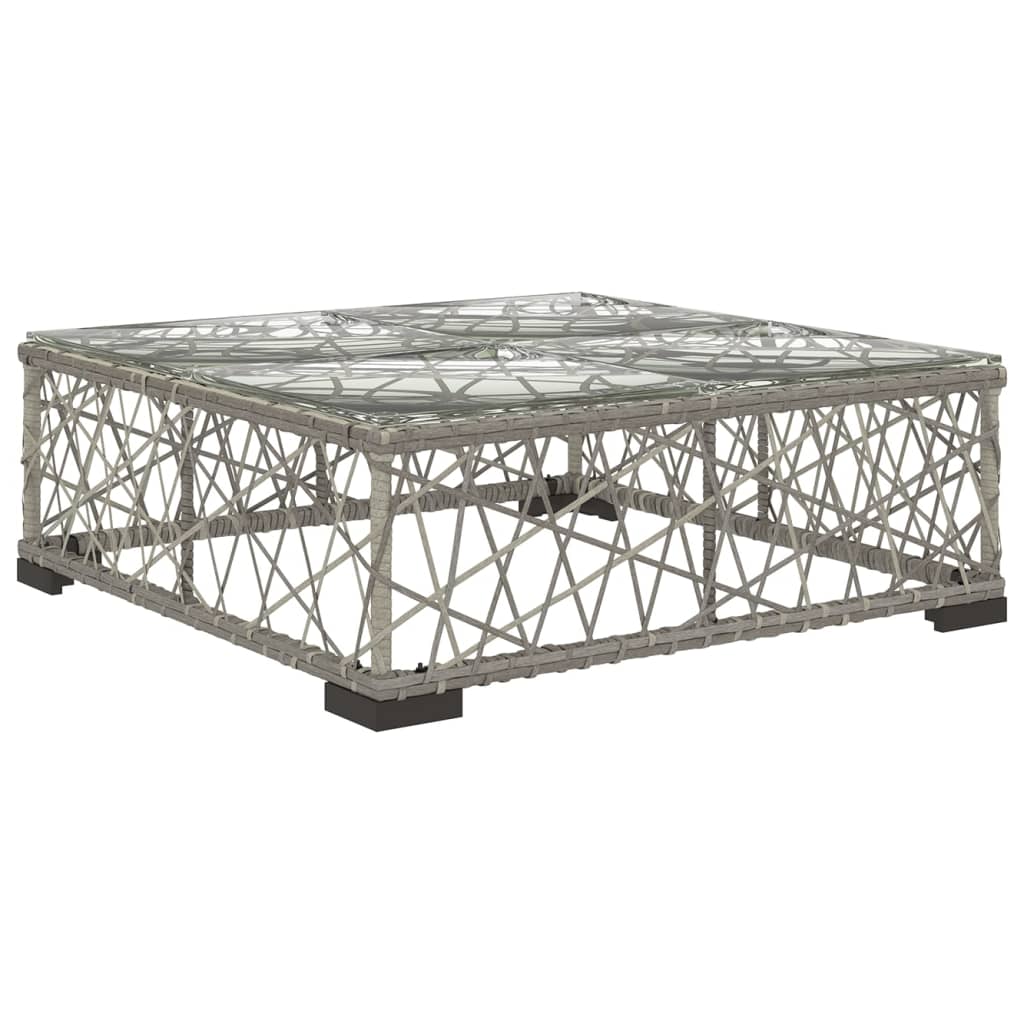 Set Divani da Giardino 5 pz con Cuscini in Polyrattan Grigio | homemem39