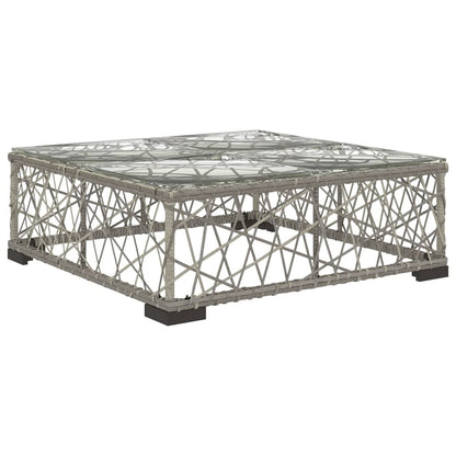 Set Divani da Giardino 5 pz con Cuscini in Polyrattan Grigio | homemem39