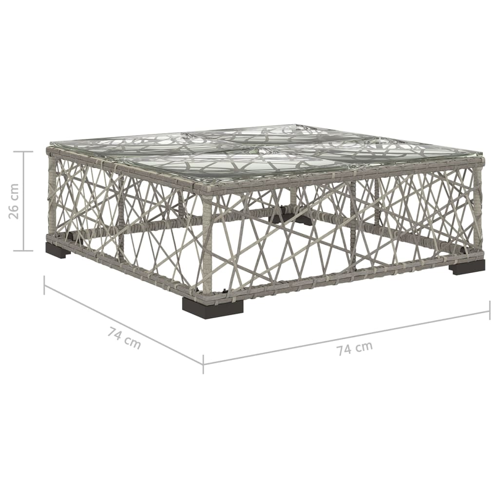Set Divani da Giardino 5 pz con Cuscini in Polyrattan Grigio | homemem39
