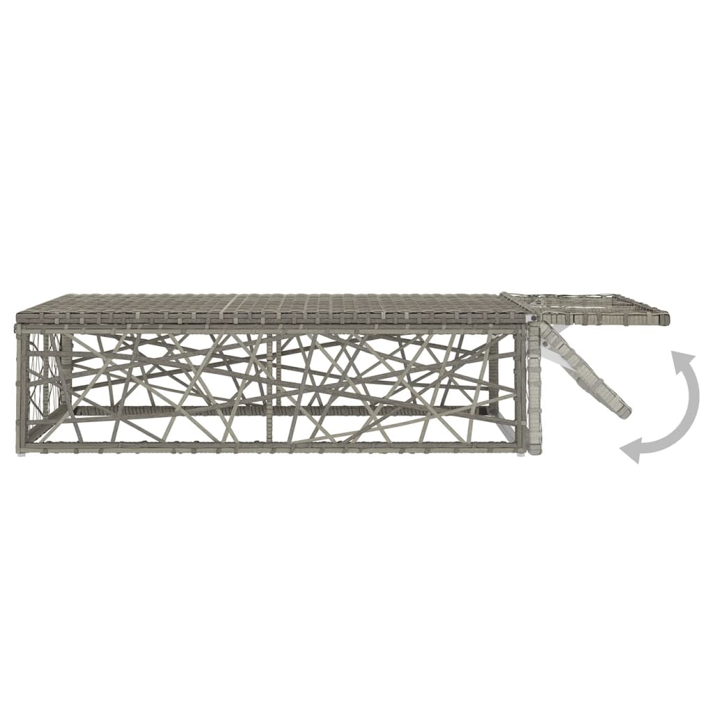 Set Divani da Giardino 2 pz con Cuscini in Polyrattan Grigio - homemem39