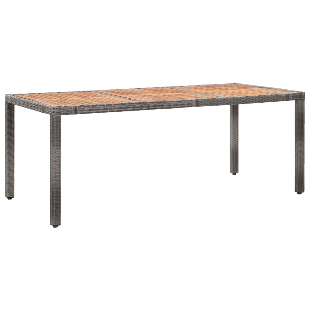 Set da Pranzo da Esterno 9 pz con Cuscini in Polyrattan Grigio | homemem39