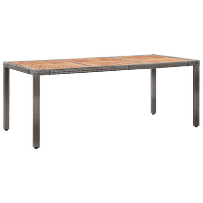 Set da Pranzo da Esterno 9 pz con Cuscini in Polyrattan Grigio | homemem39