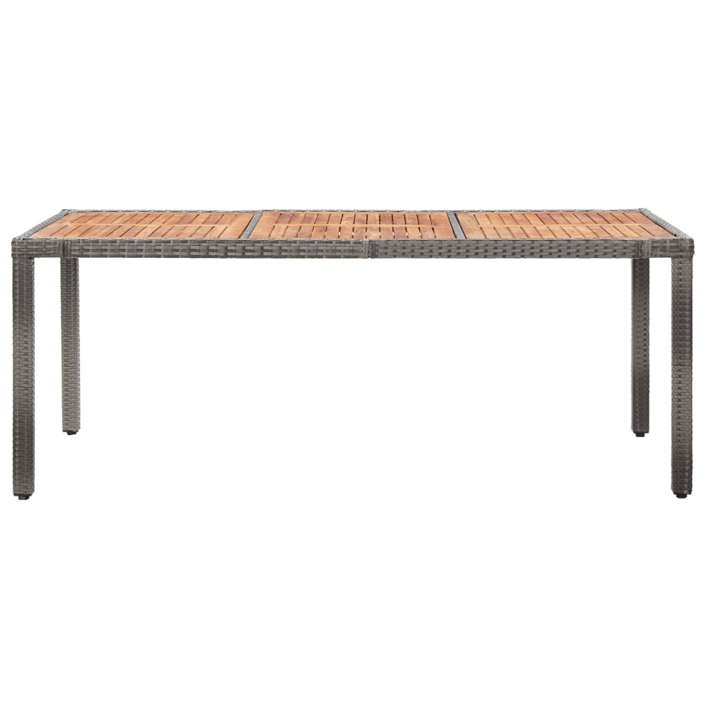 Set da Pranzo da Esterno 9 pz con Cuscini in Polyrattan Grigio | homemem39
