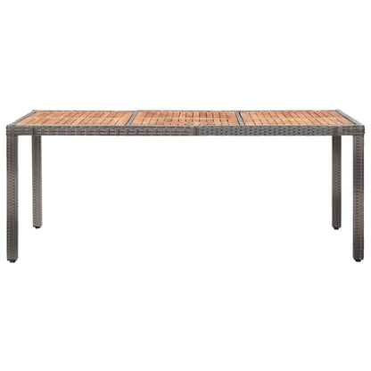 Set da Pranzo da Esterno 9 pz con Cuscini in Polyrattan Grigio | homemem39