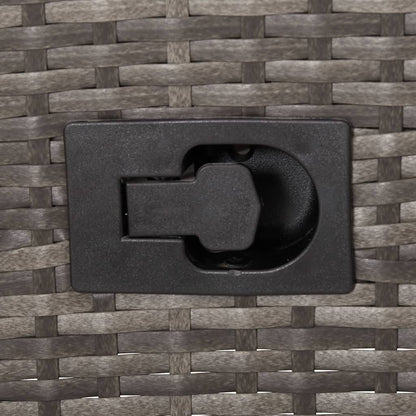 Set da Pranzo da Esterno 9 pz con Cuscini in Polyrattan Grigio | homemem39