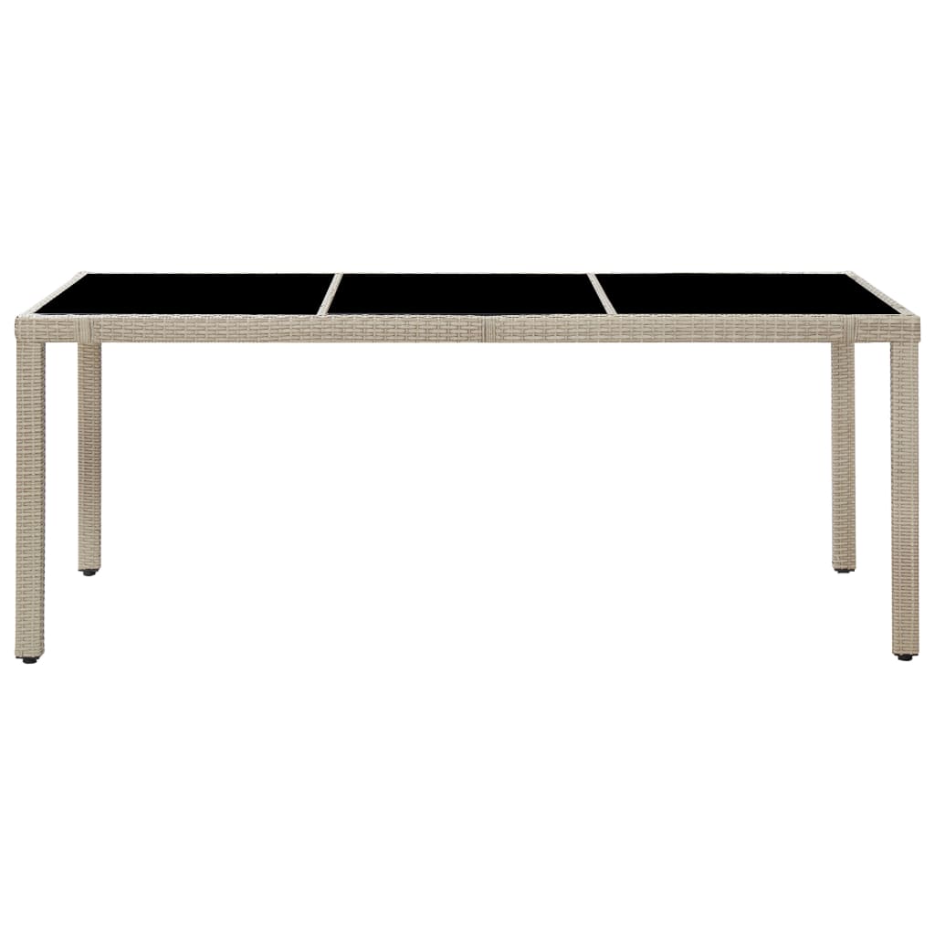 Set da Pranzo da Giardino 9 pz con Cuscini in Polyrattan Beige | homemem39