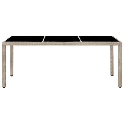 Set da Pranzo da Giardino 9 pz con Cuscini in Polyrattan Beige | homemem39