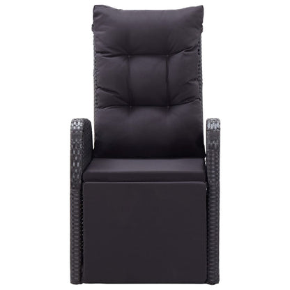 Set da Bistrot 3 pz con Cuscini in Polyrattan Nero | homemem39