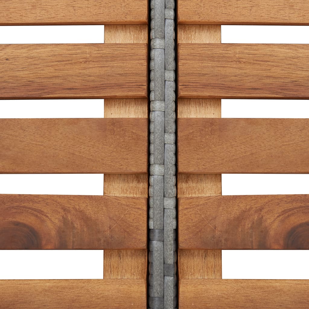 Bordo Spa Quadrato Grigio 268 x 268 x 55 cm in Polyrattan - homemem39