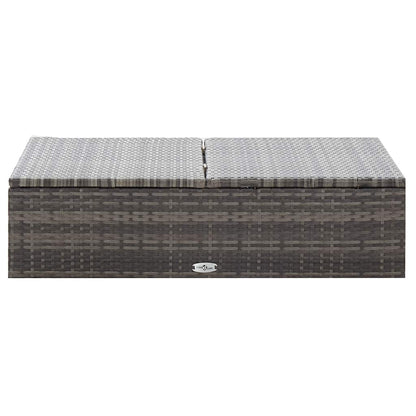 Set Divani da Giardino 2 pz con Cuscini in Polyrattan Grigio