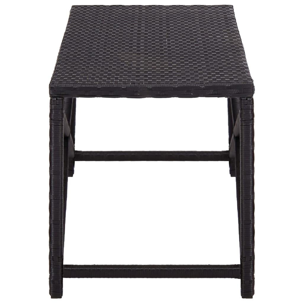 Panchina da Giardino 120 cm in Polyrattan Nero - homemem39