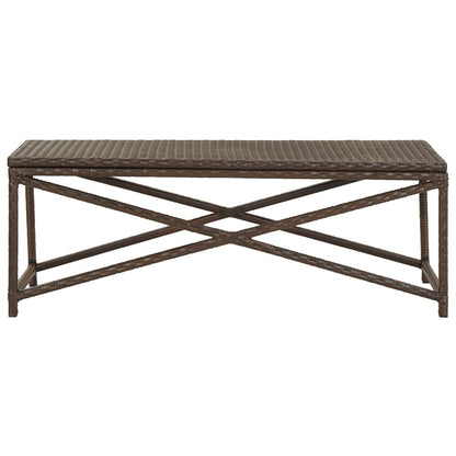 Panchina da Giardino 120 cm in Polyrattan Marrone - homemem39