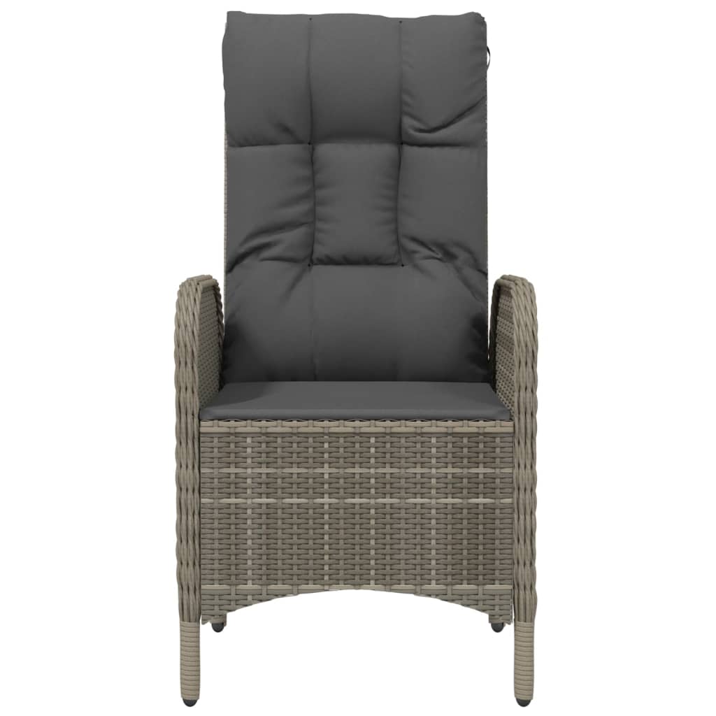 Sedie da Giardino 2 pz in Polyrattan Grigio | homemem39
