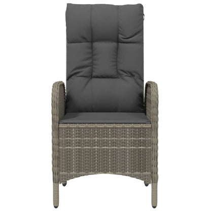 Sedie da Giardino 2 pz in Polyrattan Grigio | homemem39