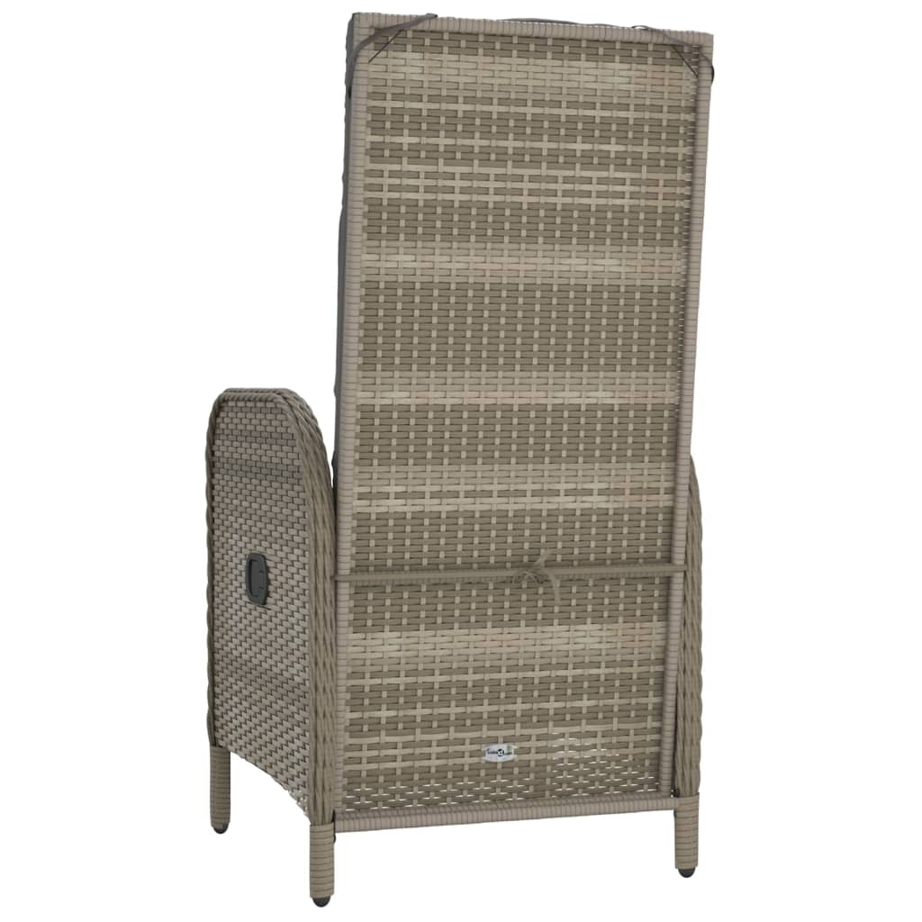 Sedie da Giardino 2 pz in Polyrattan Grigio | homemem39
