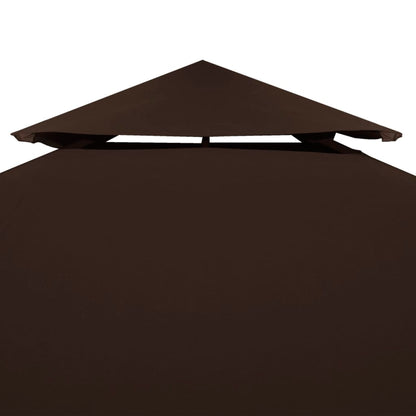 Copertura Superiore per Gazebo a 2 Strati 310g/m² 3x3m Marrone - homemem39