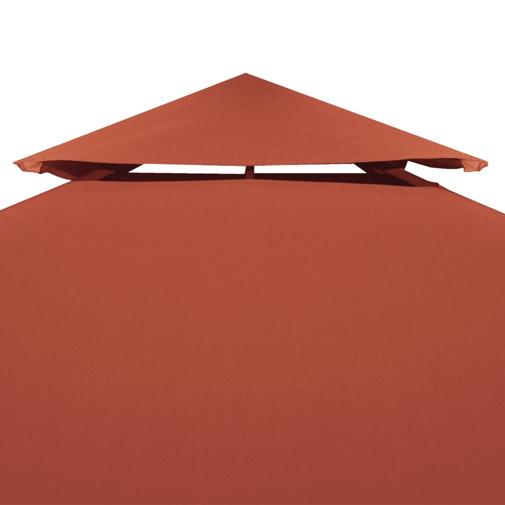Copertura Superiore Gazebo a 2 Strati 310g/m² 3x3m Terracotta | homemem39