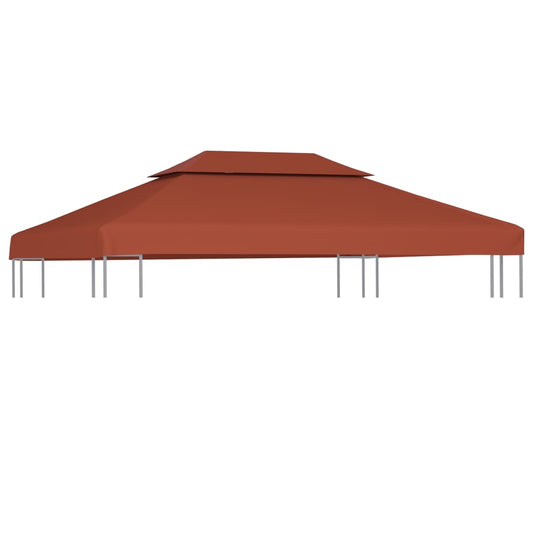 Copertura Superiore Gazebo a 2 Strati 310g/m² 4x3m Terracotta