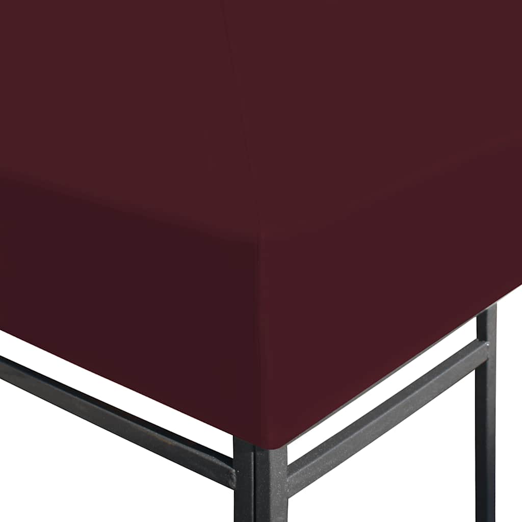 Copertura Superiore per Gazebo 310g/m² 3x3m Bordeaux - homemem39