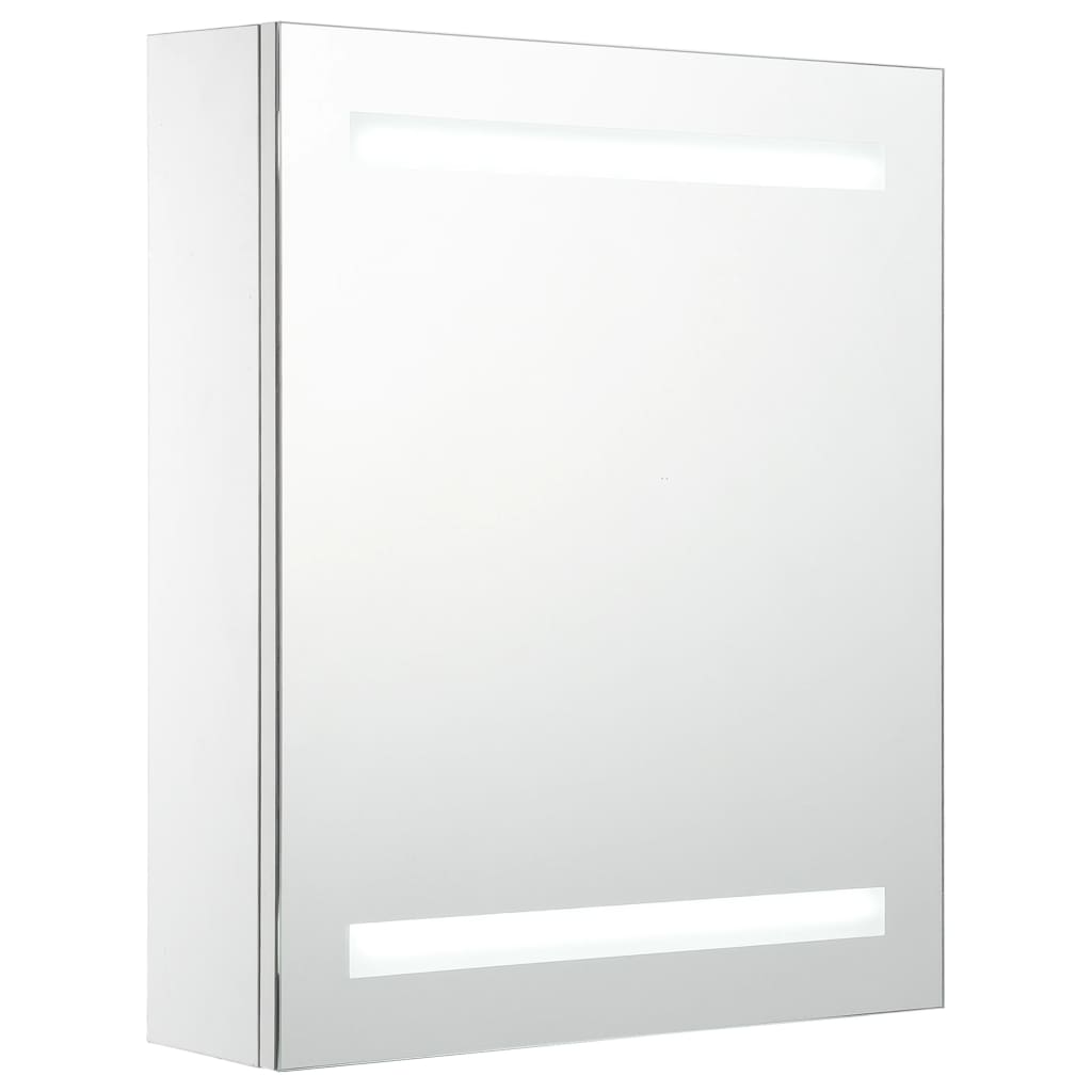 Armadietto Bagno con Specchio e LED 50x13,5x60 cm - homemem39