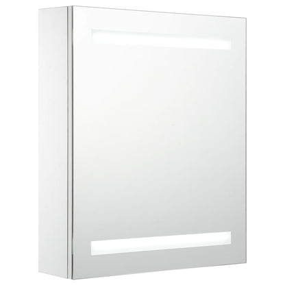 Armadietto Bagno con Specchio e LED 50x13,5x60 cm - homemem39