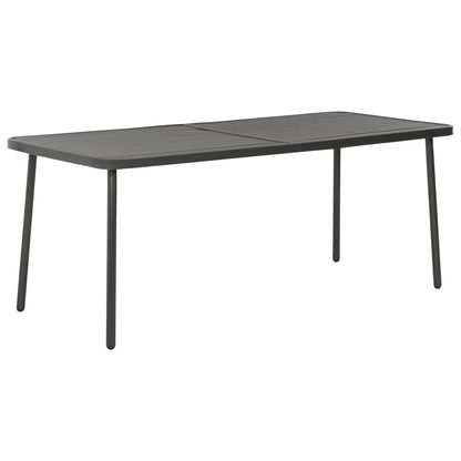 Set da Pranzo da Giardino 9 pz in Acciaio Grigio Scuro | homemem39