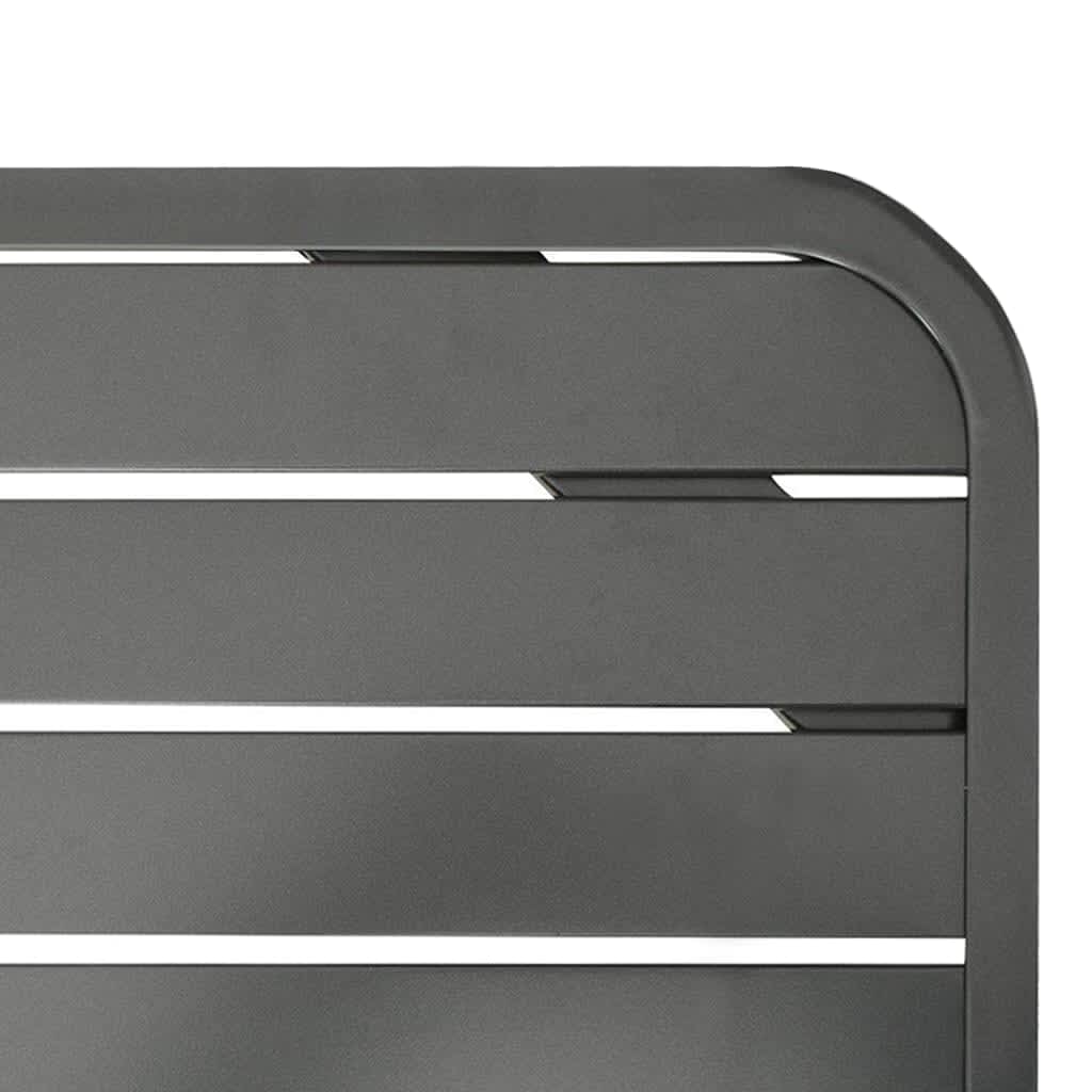 Set da Pranzo da Giardino 9 pz in Acciaio Grigio Scuro | homemem39