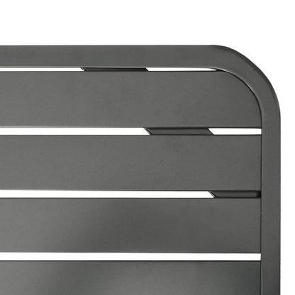 Set da Pranzo da Giardino 9 pz in Acciaio Grigio Scuro | homemem39