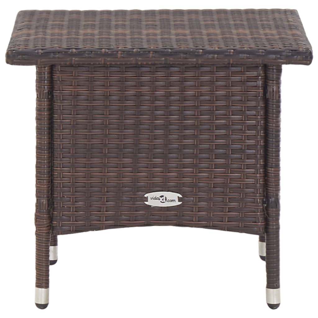 Tavolino da Tè Marrone 50x50x47 cm in Polyrattan | homemem39