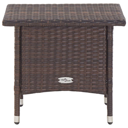 Tavolino da Tè Marrone 50x50x47 cm in Polyrattan | homemem39