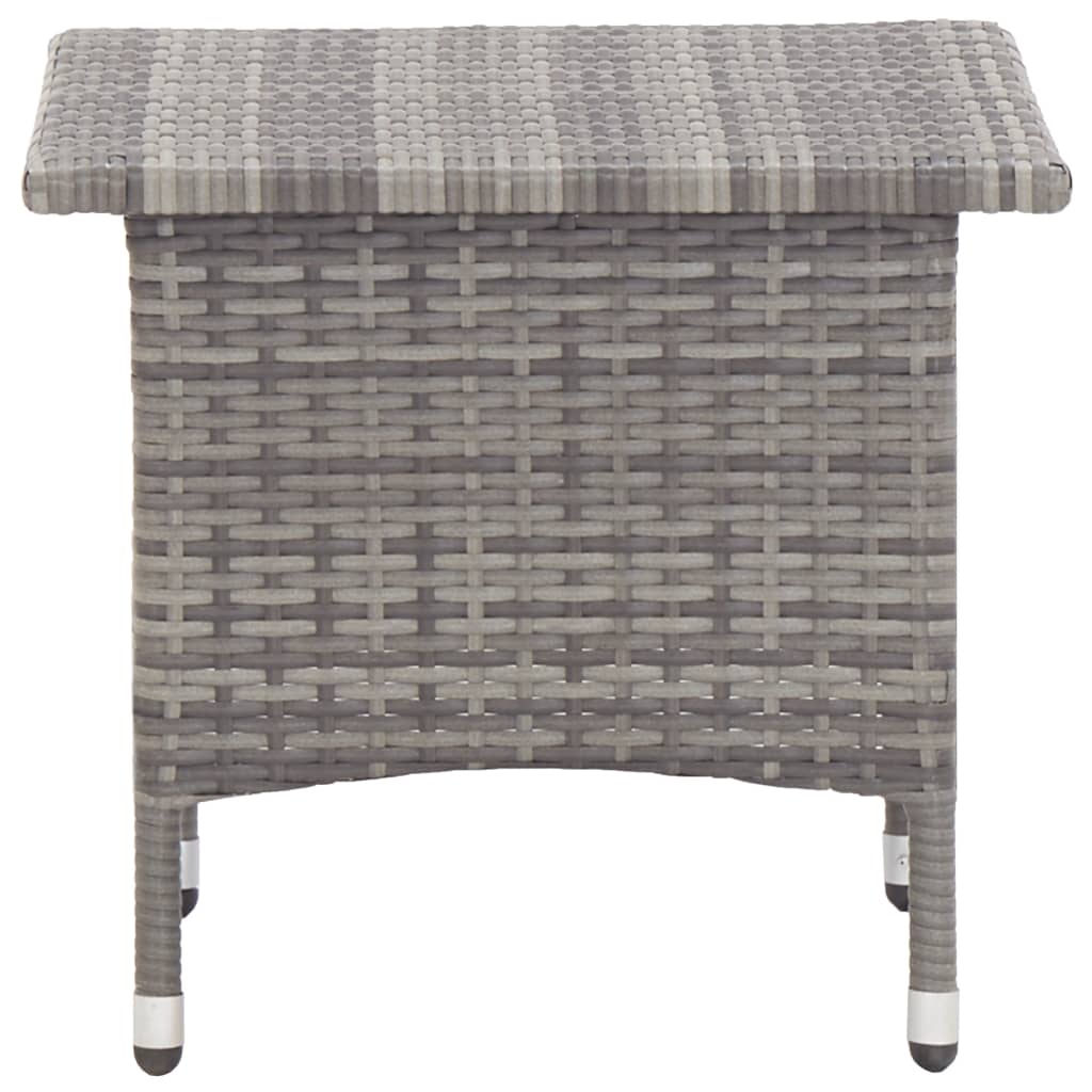 Tavolino da Tè Grigio 50x50x47 cm in Polyrattan