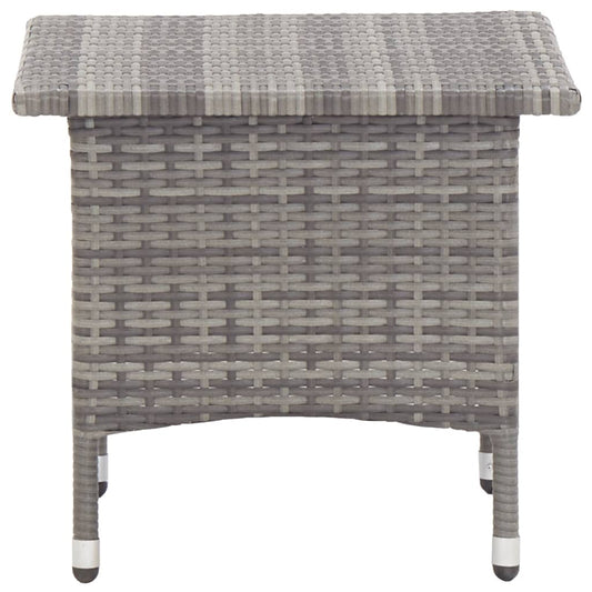 Tavolino da Tè Grigio 50x50x47 cm in Polyrattan