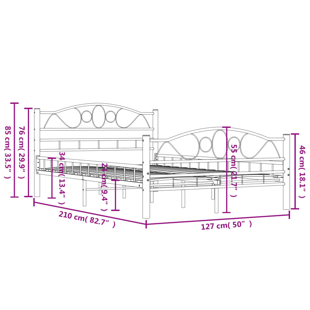 Giroletto Nero in Acciaio 120x200 cm | homemem39
